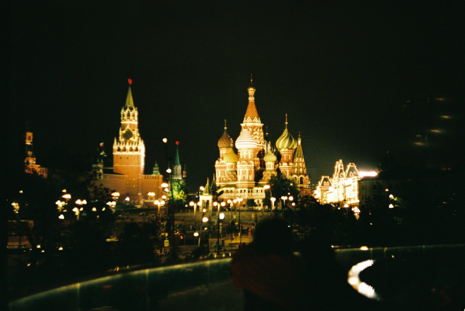 Храм Василия Блаженного ночью, Москва
